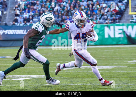 New York Jets cornerback Morris Claiborne 21 in action against the Indianapolis Colts during an NFL football game on Sunday Oct. 14 2018 in East Rutherford N.J. Brad Penner AP Images for Panini