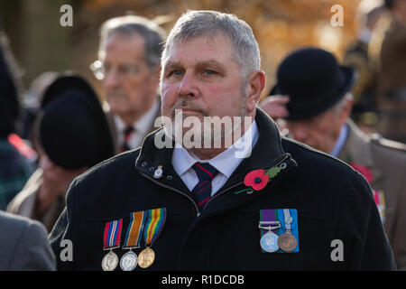 Leicester, UK. 11th Nov, 2018. 100 years on from World War One, Remembrance Day Ceremony at Victoria Park in Leicester. Credit Andy Morton/Alamy Live News. Stock Photo