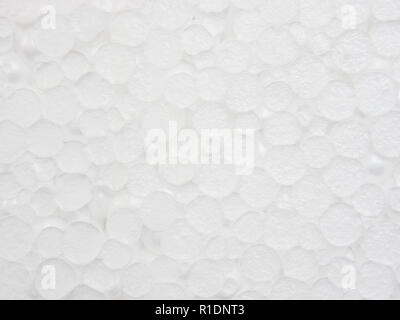 White Plastic Foam Texture close up shot, foam background Stock Photo