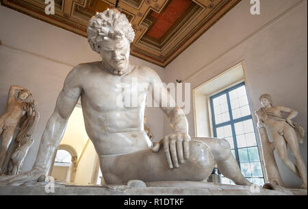 The Dying Gaul, also known as The Dying Galatian or The Dying Gladiator, in Palazzo Nuovo, part of the Capitoline Museums, Rome, Italy. Stock Photo