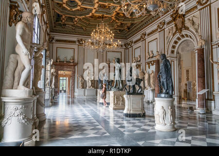 A room in the Palazzo Nuovo,  Capitoline Museums,   Rome, Italy. Stock Photo