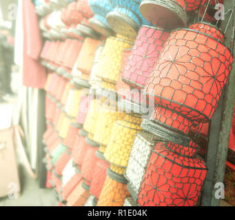 Many colorful chinese lanterns, China Stock Photo