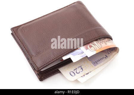 Wallet full of money Stock Photo