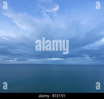 Dramatic sky at dusk over the ocean, England, UK Stock Photo