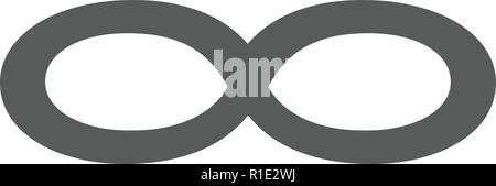 Infinity symbol icon vector simple isolated on white background Stock Vector