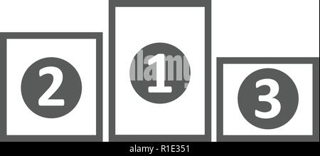 Podium pedestal icon. Vector simple illustration of podium pedestal icon isolated on white background Stock Vector