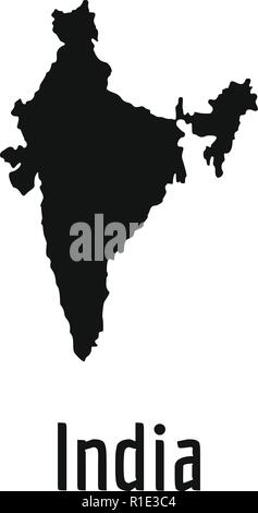 India map in black. Simple illustration of India map vector isolated on white background Stock Vector