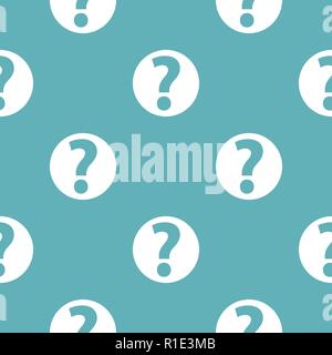 Question mark sign pattern seamless blue. Simple illustration of  vector pattern seamless geometric repeat background Stock Vector