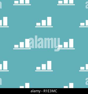 Chart pattern seamless blue. Simple illustration of  vector pattern seamless geometric repeat background Stock Vector