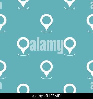 Map pointer pattern seamless blue. Simple illustration of  vector pattern seamless geometric repeat background Stock Vector