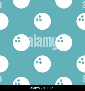 Bowling pattern seamless blue. Simple illustration of  vector pattern seamless geometric repeat background Stock Vector
