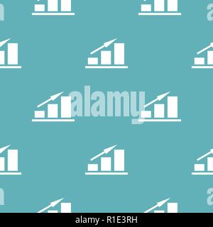 New chart pattern seamless blue. Simple illustration of  vector pattern seamless geometric repeat background Stock Vector