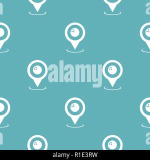 Bowling map pointer pattern seamless blue. Simple illustration of  vector pattern seamless geometric repeat background Stock Vector