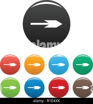 Arrow icons set. Simple illustration of arrow vector icons isolated on white background Stock Vector