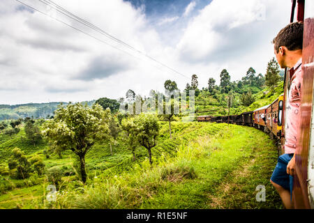 Express-Train in Sri Lanka Stock Photo