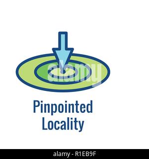 Geo Location Targeting with GPS Positioning and Geolocation Icon Stock Vector