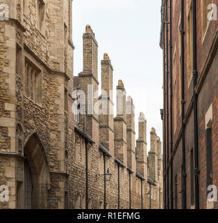 Chimneys, Trinity Lane, Cambridge, England, UK Stock Photo