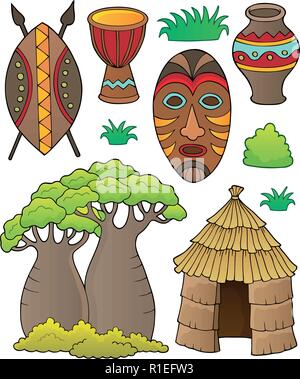 African thematics set 1 - eps10 vector illustration. Stock Vector
