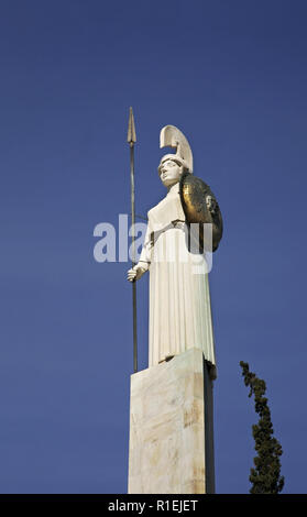 Sculpture of Athena in Pedion tou Areos. Athens. Greece Stock Photo