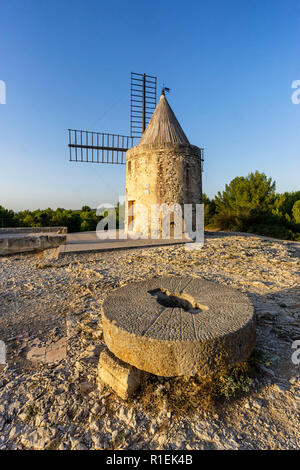 windmill of Daudet,  Fontvieille, Provence-Alpes-Cote d'Azur, Provence, France Stock Photo