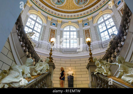 Staircase and ceiling. National Museum of Slovenia. Ljubljana. Slovenia, Europe. Stock Photo