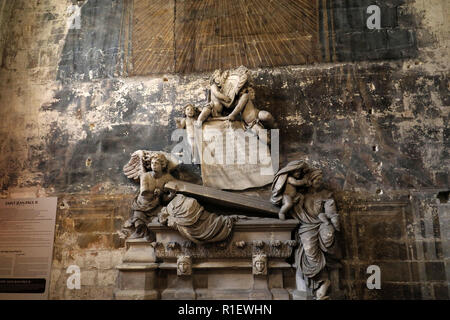 Arles, France - June 27, 2017: Interior of  Saint Trophime Cathedral in Arles, France. Bouches-du-Rhone,  France Stock Photo