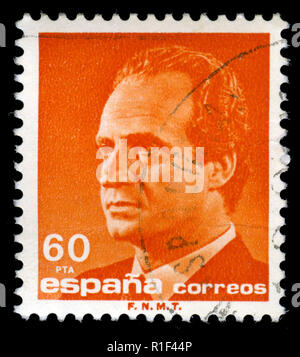 Postage stamps from Spain in the King Juan Carlos I (1985-1992) series Stock Photo