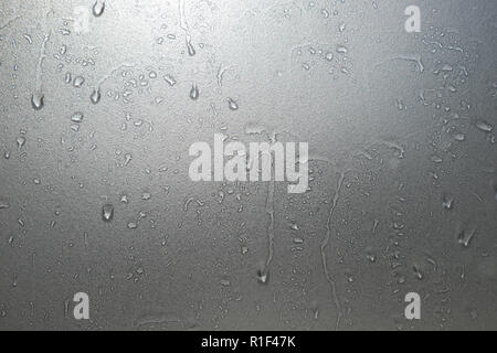 Water Drops On Outside Frosted Glass Window Texture After Rain Stock Photo Alamy