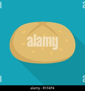 Bun icon. Flat illustration of bun vector icon for web Stock Vector