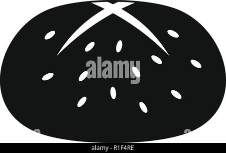 Bun icon. Simple illustration of bun vector icon for web Stock Vector