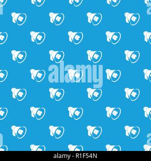 Hand speaker pattern vector seamless blue Stock Vector
