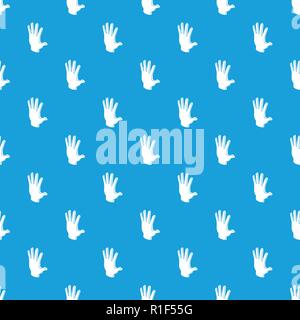 Election greeting hand pattern vector seamless blue Stock Vector