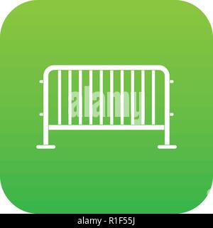 Steel barrier icon digital green Stock Vector