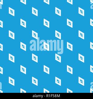 Voted sign pattern vector seamless blue Stock Vector