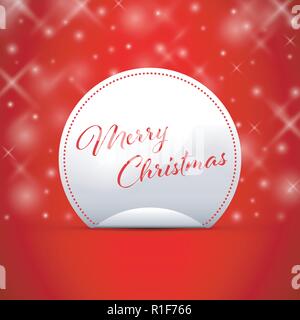 merry Christmas snowflake background peeling sticker Stock Vector