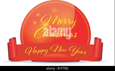 merry Christmas peeling sticker Stock Vector