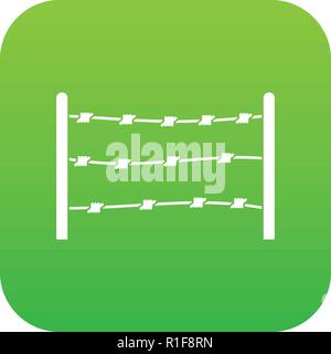 Restricted area icon digital green Stock Vector