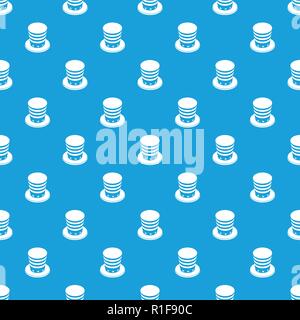American conic hat pattern vector seamless blue Stock Vector