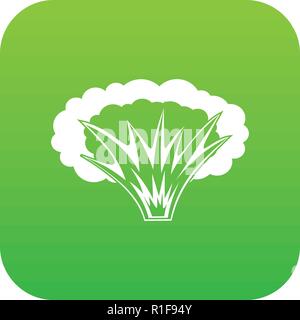Atomical explosion icon digital green Stock Vector