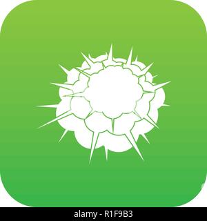 Atomic explosion icon digital green Stock Vector