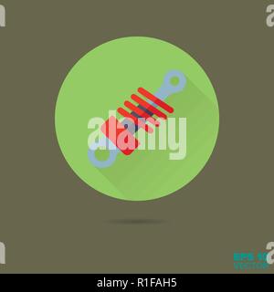 shock absorber flat design vector icon Stock Vector