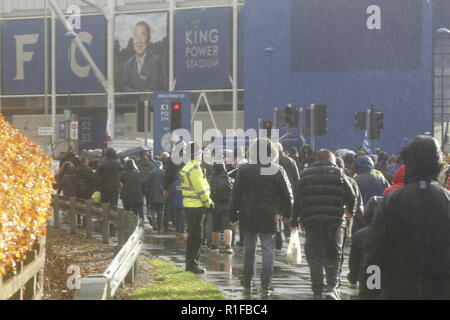 Matchday, Leicester, City, Football, Club, rain Stock Photo