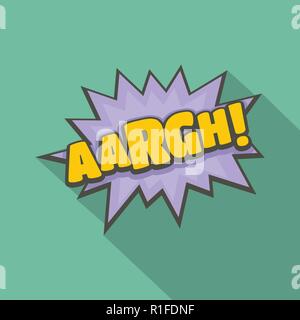 Comic boom retro icon. Flat illustration of comic boom retro vector icon for web Stock Vector