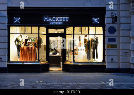 Hackett gentlemen's outfitter retail store, Jermyn Street, London, United Kingdom Stock Photo