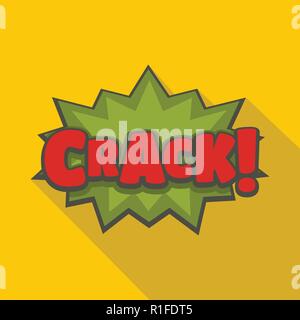 Comic boom crack icon. Flat illustration of comic boom crack vector icon for web Stock Vector