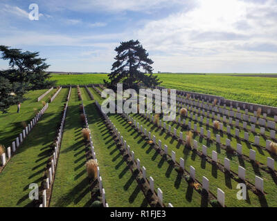 Beijing, China. 6th Nov, 2018. Photo taken on Nov. 6, 2018 shows the Nolette Chinese Cemetery in Noyelles-sur-Mer, France. Credit: Chen Yichen/Xinhua/Alamy Live News Stock Photo