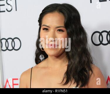 HOLLYWOOD, CA - NOVEMBER 10: Melissa Tang, her husband, at the AFI Fest