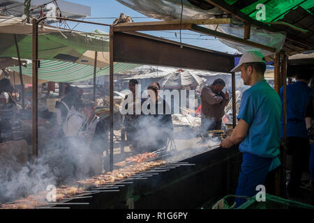 Uzbekistan, surroundings of Bukhara, local market Stock Photo