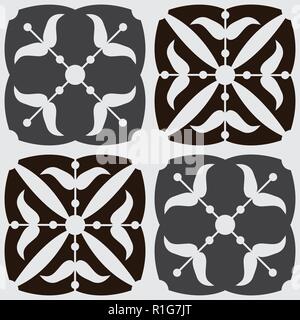 Royal heraldic Lilies, Fleur-de-lis, purple and gold, seamless pattern, wallpaper background. Stock Vector