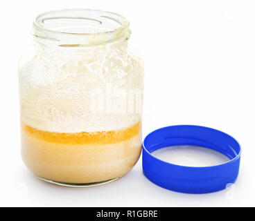 Homemade Ghee or clarified butter in a jar